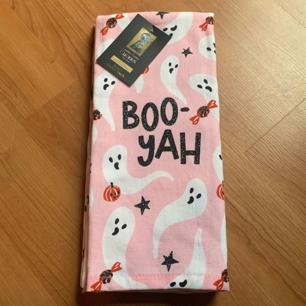 Pink Ghost Kitchen Towels